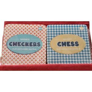 Magnetic Checkers & Chess Travel Game Set – Greenbrier Intl – Play Anywhere, NEW